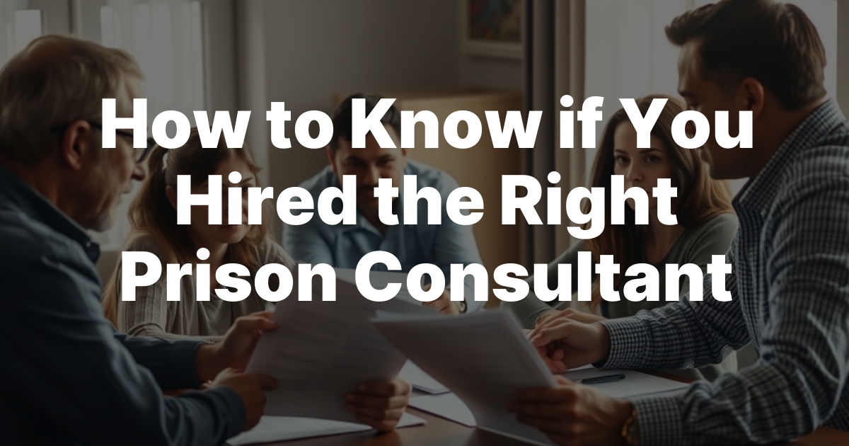 How to Know if You Hired the Right Prison Consultant